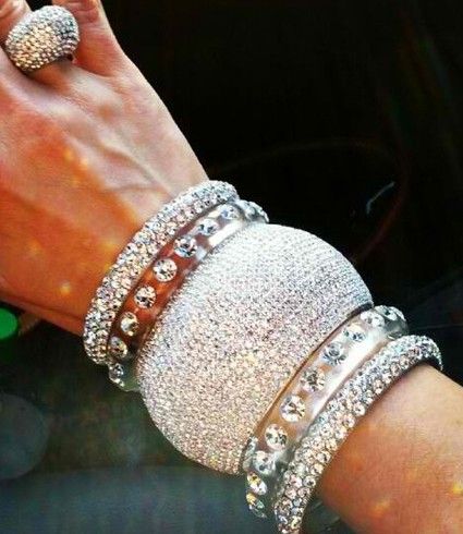 #Diamond Bangle And Bracelets #Luxury #Millionaire #Rich #Glamorous #HighLife #VIP Hat Jewelry, Diamond Bling, Fabulous Jewelry, Diamond Bracelets, Bracelet Stack, Bling Bling, Fashion Designer, My Jewellery, Beautiful Jewelry