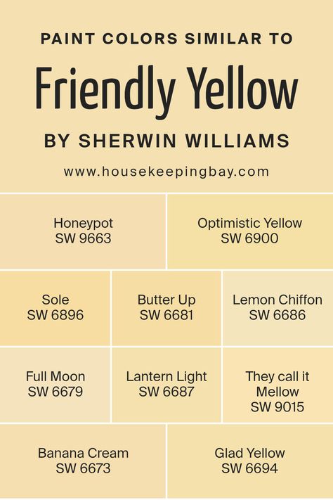 Colors Similar to Friendly Yellow SW 6680 by Sherwin Williams Yellow Sherwin Williams, Sherwin Williams Yellow, Pale Yellow Paints, Yellow Paint Colors, Sign Language Alphabet, Yellow Paint, Sherwin Williams Paint Colors, Yellow Houses, Neutral Paint