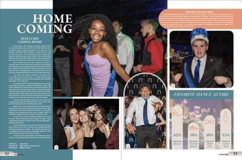 Highschool Yearbook Ideas, Yearbook Spreads, Homecoming Court, Yearbook Layouts, Yearbook Pages, Yearbook Themes, Yearbook Design, Homecoming Dance, Yearbook Photos