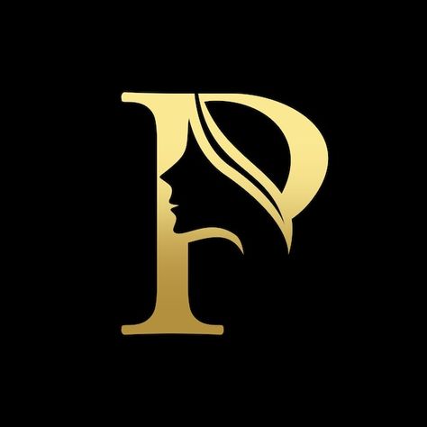 Letter p beauty women face logo design | Premium Vector #Freepik #vector #hair #hair-design #female-hair #ladies-salon Makeup Artist Branding Logo, P Logo Design Letter, Lady Logo Design, Beauty Salon Logo Design Ideas, P Letter Design, Logo Gallery Art, Face Logo Design, Types Of Logos, Logo Design Women