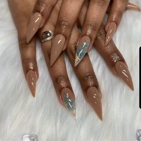 African American Nail Designs, Nude Design Acrylic Nails, African Nails Design, African Inspired Nails, African American Nails, Refill Acrylic Nails, Nail Art Dark Skin, Nude Matte Nails Design, Cute Stilleto Nails