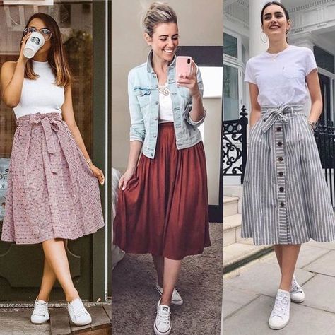 Gaun Koktail, Long Skirt Outfits, Chique Outfits, Rock Outfit, Skirt And Sneakers, Ținută Casual, Elegantes Outfit, Outfits Verano, 가을 패션