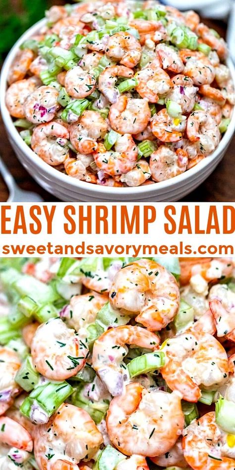 Best Shrimp Salad, Shrimp Salad Recipe, Sea Food Salad Recipes, Shrimp Salad Recipes, Salad Buah, Resep Salad, Salad Salad, Savory Meals, Salad Recipes Video