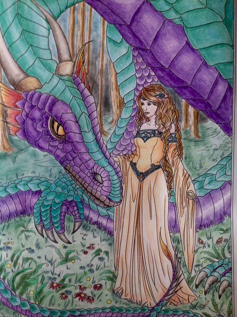 A Dragon, To Meet, Adult Coloring, Coloring Books, Princess Zelda, Zelda Characters, Books, Fictional Characters, Color