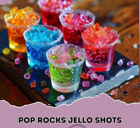 I found a new recipe Susan M Simmons 🥰 🎇 Electrify your party with POP ROCKS Jello Shots! Fun, fizzy, and fabulous! #PartyTime 🍽️ POP ROCKS Jello Shots 🛒 Ingredients: Jello (any flavor): 1 packet Water: 1 cup (boiling), 1 cup (cold) Vodka: 1 cup Pop Rocks: several packets 👩‍🍳 Instructions: Dissolve: Jello in boiling water, stir in cold water and vodka. Pour: Into shot cups. Chill: Refrigerate until set. Top: Sprinkle Pop Rocks on top before serving. 🌟 Spark up your celebrations with thes... Shots Recipes, Jello Shots Vodka, Gordon Ramsay Recipe, Pudding Shots, Jello Shot Recipes, Vodka Shots, Shot Cups, Twisted Recipes, Spark Up