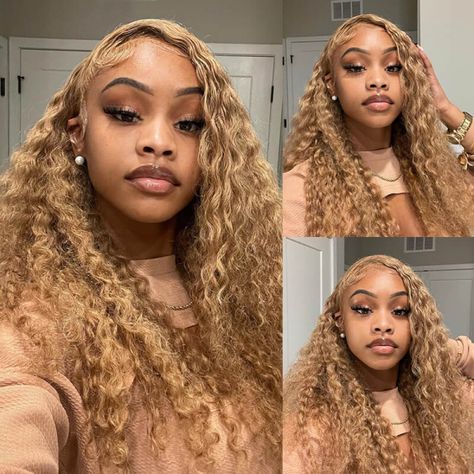 Clearance Discount Wigs for Sale | UNice.com Grey Hair Extensions, Curly Lace Frontal, Human Hair Color, Honey Blonde Hair, Curly Human Hair Wig, Curly Lace Front Wigs, Ombre Wigs, 360 Lace Wig, Colored Wigs