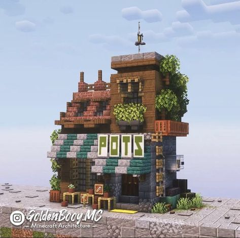 Minecraft Big Builds, Big Minecraft House, Minecraft Stores, Big Minecraft Houses, Mc House, Minecraft Town, Minecraft Shops, Minecraft Welten, Minecraft Steampunk