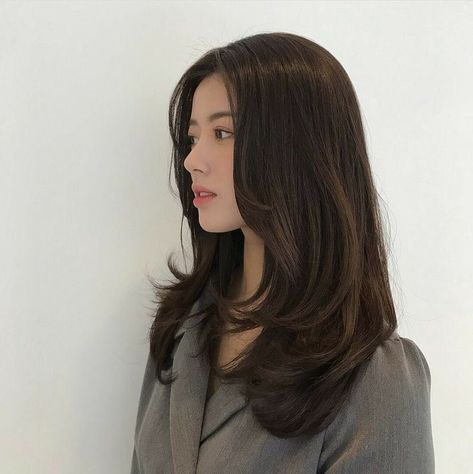 Korean Long Hair, Haircuts For Medium Hair, Haircuts Straight Hair, Long Hair With Bangs, 짧은 머리, Long Layered Hair, Asian Hair, Cut My Hair, Hair Inspo Color