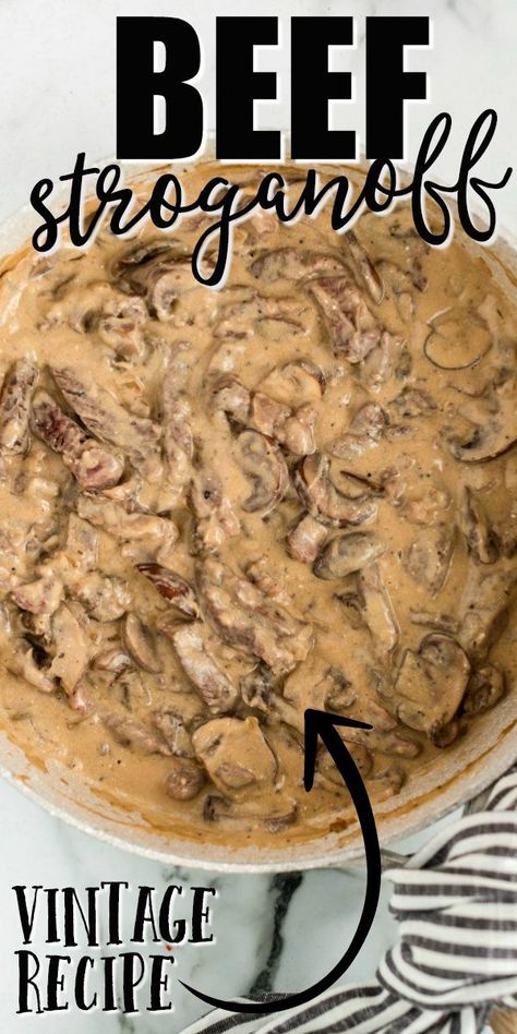 Beef Stroganoff Creamy, Recipe For Beef Stroganoff Egg Noodles, Classic Stroganoff Recipe, How To Make Stroganoff Sauce, German Stroganoff Recipe, Beef Stroganoff Classic, Sirloin Stroganoff Recipe, Small Batch Beef Stroganoff, Beef Stroganoff Egg Noodles