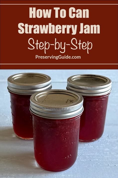 Preserve the sweet taste of summer with our detailed guide on canning strawberry jam at home! This step-by-step tutorial will walk you through the entire process, from selecting the freshest strawberries to properly sealing your jars. Perfect for both beginners and experienced canners, this guide ensures you’ll have delicious homemade jam to enjoy year-round. Check out our full recipe and tips to start canning today! #HomeCanning #StrawberryJam #DIYJam #PreservingGuide Homestead Canning, Farmhouse Recipes, Jam Canning, Canning Jam Recipes, Canned Strawberries, Strawberry Jam Recipe, Canning Jam, Canning Recipe, Homemade Strawberry Jam