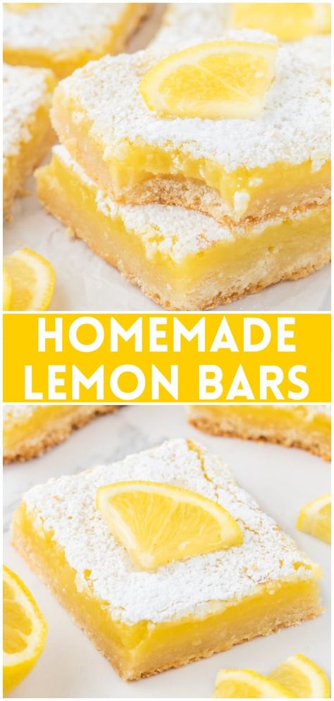 Dessert Recipes Easy Quick, Homemade Lemon Bars, Citrus Party, Fake Ginger, Mouthwatering Desserts, Bakery Foods, Homemade Recipes Dessert, Buttery Shortbread, Shortbread Bars