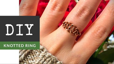 Knot Ring Diy, Handmade Rings Tutorial, Jewllery Ideas, Wire Rings Tutorial, Diy Wire Jewelry Rings, Macrame Flower, Wire Jewelry Rings, Wire Jewelery, Wire Wrap Jewelry Designs