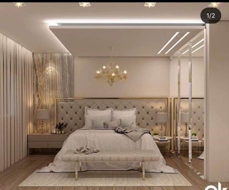 Parents Bedroom False Ceiling Design, 11 By 13 Bedroom Interior Design, False Celling Design Bedroom, Bedroom Celling Design Master, Celling Design Bedroom Modern, Bedroom False Ceiling Design Modern, Luxurious Bedrooms Master Romantic, Cove Lights, Man Home Decor