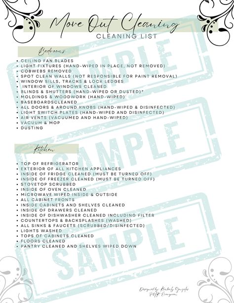 **Move Out Cleaning Checklist (Digital Download)** Ensure a spotless and stress-free move-out experience with our Move Out Clean Checklist. This digital download is designed specifically for cleaning companies, providing a comprehensive guide to achieving a thorough and meticulous clean for clients vacating their homes or apartments. Why You’ll Love It: Thorough and Detailed: Our checklist covers all essential cleaning tasks, ensuring every nook and cranny is addressed, leaving the space immaculate for the next occupants. Easy to Follow: The clear and organized layout makes it simple for your cleaning staff to follow, ensuring nothing is overlooked during the move-out clean. Boosts Efficiency: Save time and enhance productivity with a structured plan that guides your team through each clea First Apartment Cleaning, New House Checklist, Move Out Cleaning Checklist, Moving Out Checklist, Clean Checklist, New Home Checklist, Move Out Cleaning, Free Move, Apartment Cleaning