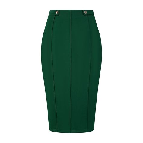 Green silk skirt