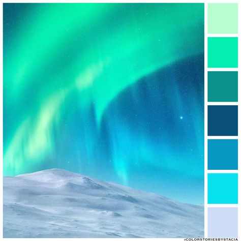 Pure magic at the North Pole! ⁠✨❄️⁠ 📷: @winbjorkphoto via @ig_color Northern Light Color Palette, Northern Lights Colour Palette, Northern Lights Color Palette, Night Sky Color Palette, Blue Northern Lights, Color Thesaurus, Colorful Things, Gala Ideas, Aurora Borealis Northern Lights