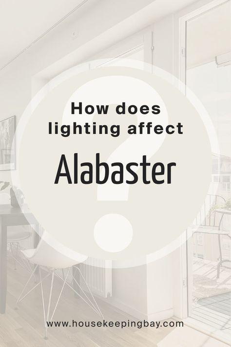 How Does Lighting Affect Alabaster SW 7008 by Sherwin Williams? Best Trim Color For Alabaster Walls, Paint Colors With White Trim, Sherwin Williams Alabaster White, House Color Schemes Interior, Beige Wall Colors, Off White Paint Colors, Sherwin Williams Alabaster, Alabaster Color, Sherwin Williams White