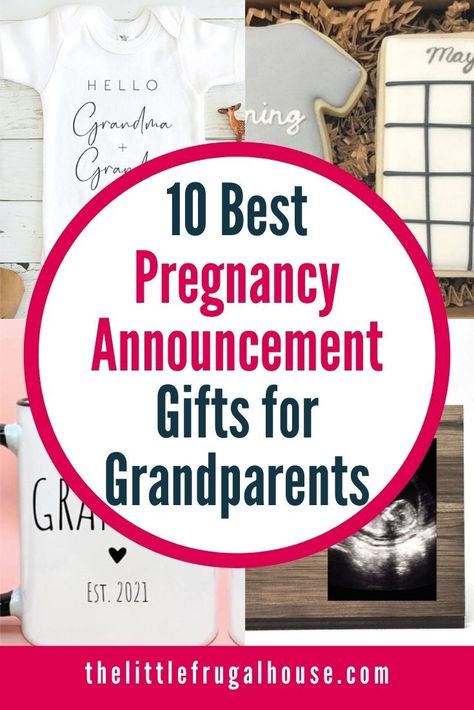 Here are the best pregnancy announcement gifts for grandparents and some really cute ways to share your happy news with your family members! Christmas Pregnancy Announcement For Grandparents, Gifts For First Time Grandparents, Great Grandparent Pregnancy Announcement, Best Pregnancy Announcement, Baby Announcement Gifts, Holiday Baby Announcement, First Time Grandparents, Second Pregnancy Announcements, Baby Announcement Grandparents