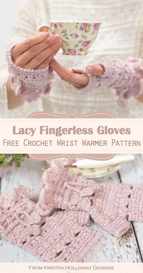 Crochet Fingerless Gloves Free Pattern, Crochet Hand Warmers, Crochet Wrist Warmers, Fingerless Gloves Crochet Pattern, Crochet Pattern Instructions, Glove Pattern, Crochet Gloves Pattern, Crochet Mignon, Confection Au Crochet