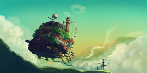 El Castillo Ambulante 4k Ultra HD Fondo de Pantalla قلعة هاول المتحركة, Howls Moving Castle Wallpaper, Art Studio Ghibli, 1366x768 Wallpaper, Chill Wallpaper, Howl's Moving Castle, Castle In The Sky, Studio Ghibli Art, Wallpaper Animes