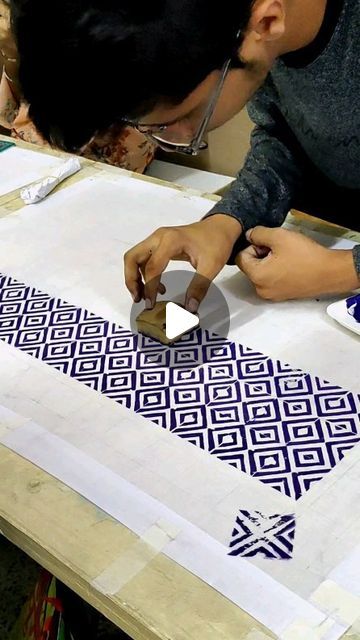 Block printing on fabric