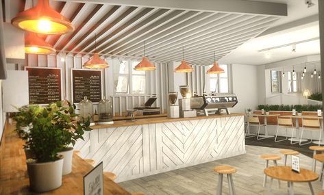 Coffee Shop Interior | Turnkey Service | Commercial Interior Design Donut Shop Interior, Coffee Shop Interior, Pizzeria Design, Cafe Counter, Coffee Restaurants, Coffee Shop Interior Design, Coffee Shops Interior, Hospital Interior Design, Interior Design Concepts