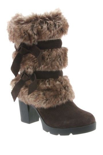 Dr Shoes, Yellow Boots, Faux Fur Boots, Womens Mid Calf Boots, Fur Boots, Bearpaw Boots, Pretty Shoes, Dream Shoes, Mid Calf Boots