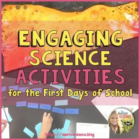 Engaging Science Activities for the First Days of School ⋆ Sunrise Science Blog First Week Science Activities, First Day Science Activities, First Week Of School Science Activities, First Day Of School Science Activity, Middle School Science First Day Activities, Beginning Of The Year Science Activities, Science First Day Of School Activities, First Day Of Science Class Activities, 6th Grade Science Classroom