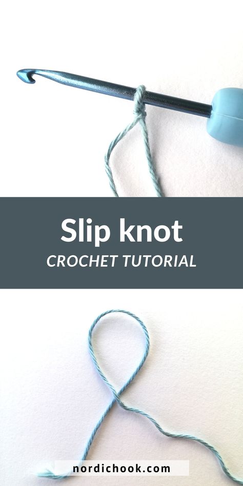 This free crochet tutorial shows how to make a slip knot step by step (in English or Spanish). It includes clear photo instructions and suits for complete beginners. #crochettutorial #slipknot #learncrochet #crochetbeginner #crochet #crochetstitches Slip Knot Crochet, Knit Ear Warmer, Crochet Chain Stitch, Head Warmer, Crochet Classes, Slip Knot, Beginner Crochet Tutorial, Knots Tutorial, Crochet Chain