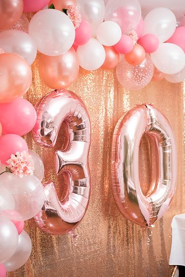 Rose Gold 30th Birthday 30th Birthday Party For Her, Gold 30th Birthday, 30th Birthday Party Themes, 2023 Birthday, 30th Birthday Ideas For Women, 30th Bday Party, 30th Birthday Themes, 30th Birthday Bash, 30th Birthday Decorations