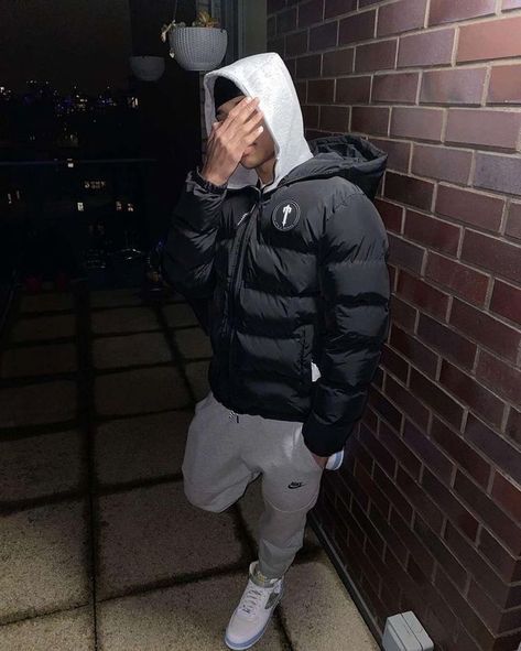 Drill Giyim, Roadmen Boys, Nike Tech Fleece Outfit Men, Nike Tech Tracksuit, Trapstar Jacket, Men Street Outfit, Trapstar Tracksuit, Drill Man, Bubble Jacket Men