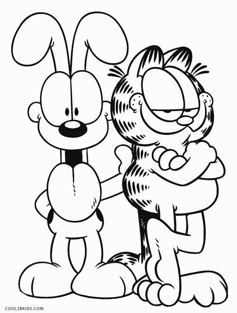 Garfield and Odie Coloring Pages Garfield Cartoon, Spiderman Coloring, Garfield And Odie, 디즈니 캐릭터, Spring Coloring Pages, Cartoon Coloring Pages, Disney Coloring Pages, Halloween Coloring Pages, Coloring Pages To Print