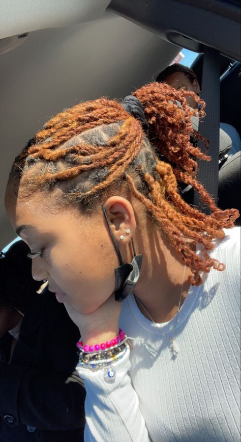 Ginger Tips Locs, Ginger Starter Locs, Color Locs, Loc Goddess, Natural Hairstyle, Starter Locs, Type 4 Hair, Dyed Hair Inspiration, Natural Hair Beauty