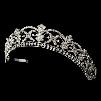 Rhinestone Bridal Tiara HP 305 Beautiful Crowns, Quinceanera Tiaras, Fairytale Bridal, Tiara Headpieces, Bridal Tiaras, Crystal Bridal Tiaras, Rhinestone Tiara, Sparkly Things, Royal Jewels