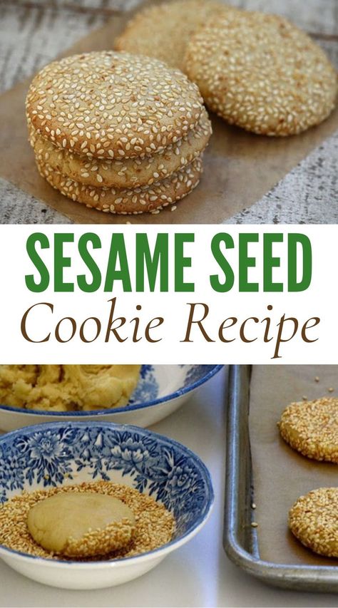 Try these traditional Lebanese sesame seed cookies for a delightful treat. Crunchy and flavorful, these cookies are perfect for snacking or serving with tea, offering a taste of Lebanese baking. Sesame Seed Cookies Recipe, Sesame Seed Cookies, Pistachio Recipes Desserts, Lebanese Desserts, Seed Cookies, Pistachio Dessert, Sesame Cookies, Eggnog Recipe, Filled Cookies