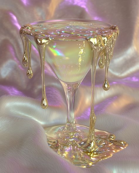 Don't spill 🍸💧 #IridescentAIArt #IridescentArt #Iridescent #Martini Effervescent Aesthetic, Ethereal Wallpaper, Shiny Aesthetic, Iridescent Aesthetic, God Aesthetic, Glass City, Shiny Background, Sparkle Wallpaper, Famous Paintings