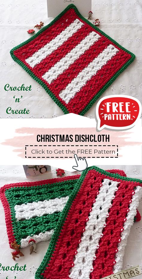 crochet Christmas Dishcloth free pattern - FREE Crochet Dishcloth Pattern for Beginners. Click to Get the Pattern #Dishcloth #crochetpattern #crochet via @shareapattern.com Crochet Christmas Dishcloth, Shell Crochet Pattern, Christmas Dishcloth, Crochet Washcloth Free Pattern, Crochet Washcloth Free, Shell Crochet, Dishcloth Patterns Free, Kitchen Crochet, Crochet Potholder