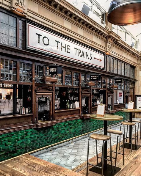 Train Station Restaurant, London Train Station Aesthetic, Industrial Train Station, Retro Train Station, Vintage Train Station Aesthetic, Old Train Station Aesthetic, Vintage Train Aesthetic, Train Station Interior, Train Station Design