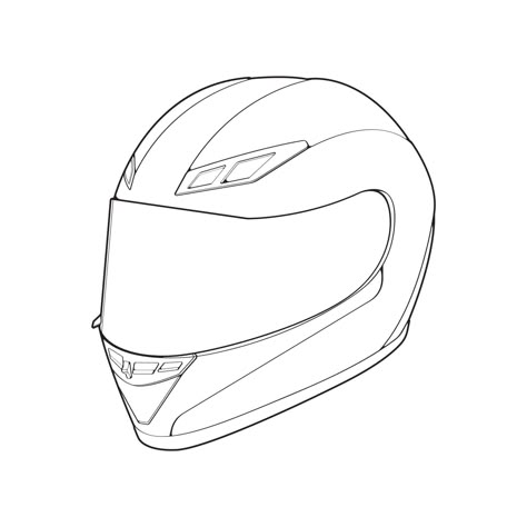 Motor Helmet Drawing, Motorbike Helmet Drawing, Biker Helmet Drawing, Bike Helmet Drawing, Motorcycle Helmet Drawing, Helmet Vector, Motorbike Illustration, Helmet Drawing, Badass Drawings