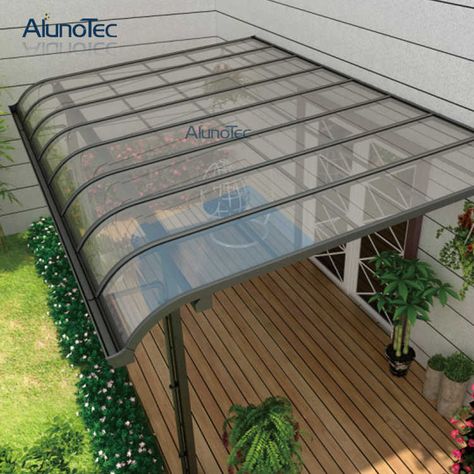 Roof Canopy, Cover Patio, House Roof Design, Rooftop Terrace Design, Rooftop Design, Garden Canopy, Mobile Home Porch, Pergola Design, Aluminum Pergola