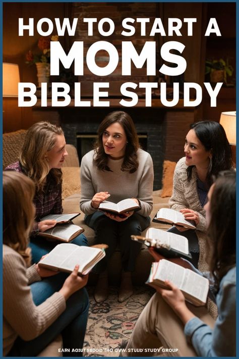 Moms sitting in a circle on sofas, studying the Bible together in a cozy living room. Mom Bible Study Group, Seeking Connection, Starting A Bible Study, Bible Study Ideas, Growing Spiritually, Welcome New Members, Group Dynamics, Faith Journey, Discussion Topics