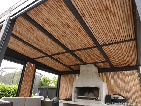 Pergola & gazebo | Bamboo roof | New Zealand | Bambusero Pergola Roof, Bamboo Roof, Pergola Gazebo, Gazebo Roof, Timber Pergola, Bamboo Ceiling, Bamboo House Design, Bamboo Structure, Desain Lanskap