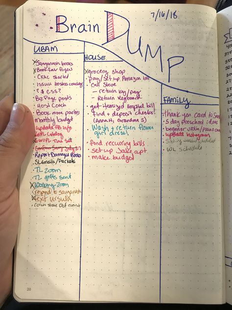 My favorite page: Brain Dump! A place for anything i’m worried about forgetting, or feels overwhelming. Dump, enjoy whatever is going on, know I will revisit and remember later. Journal Ideas Brain Dump, Brain Dump Journal Page, Brain Dump Bullet Journal, Dump Journal, Mind Dump, Study Stuff, Dump Ideas, Aesthetic Notes, Study Techniques