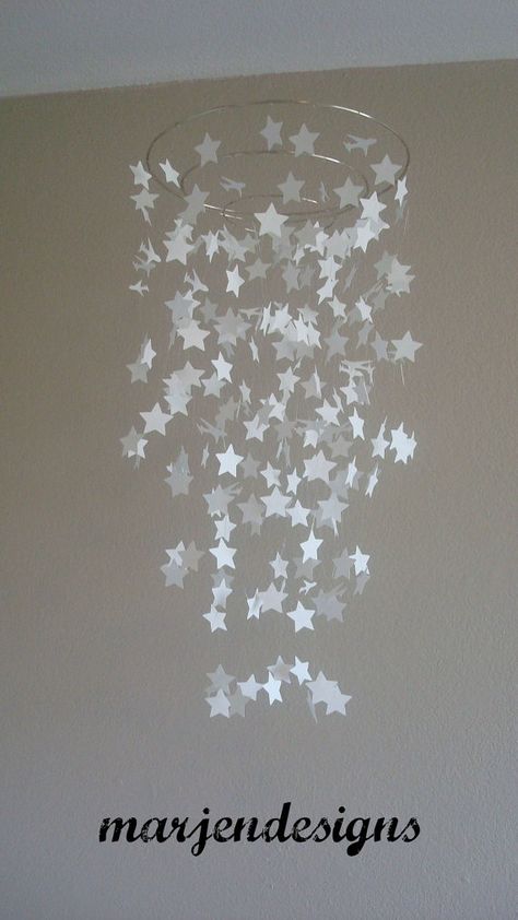 star mobile Paper Mobiles, Airplane Mobile, Paper Chandelier, Boy Mobile, Kid Decor, Mobile Wedding, Star Chandelier, Bright Room, Dark Stars