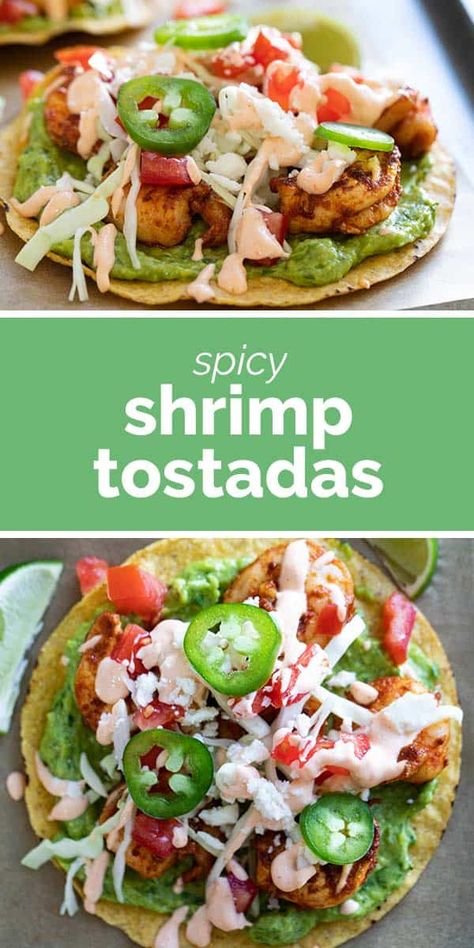 Shrimp Tostada, Shrimp Bites, Best Fish Taco Recipe, Shrimp Tostadas, Boil Recipes, Asian Steak Bites, Latin Dishes, Creamy Pasta Bake, Seafood Boil Recipes