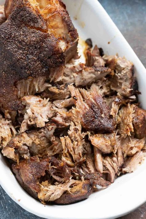 This Easy Pork Roast In Oven Recipe is a great way to get falling apart pulled pork the old fashioned way. No need for a pressure cooker or slow cooker, just slow oven roasted pork. #easydinnerideas #easydinnerrecipes #ketorecipes #ketodiet #whole30recipes #lowcarbrecipes #porkroastrecipes #porkroast Roast In Oven Recipe, Pork Shoulder Recipes Oven, Baked Pork Roast, Easy Pork Roast, Oven Roasted Pulled Pork, Pork Oven, Oven Roasted Pork, Roast In Oven, Pulled Pork Roast