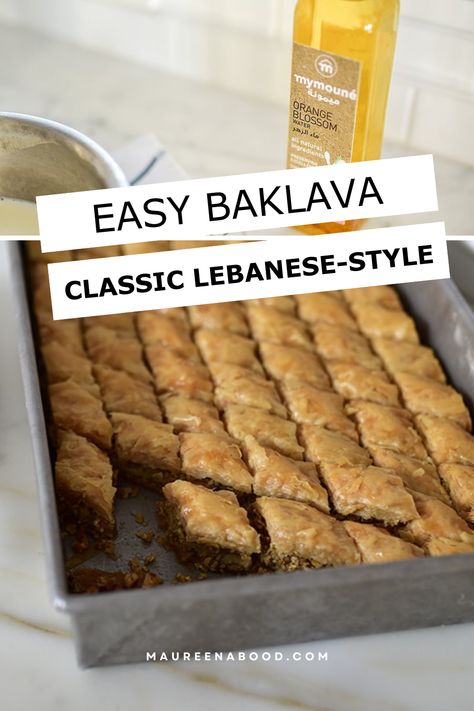 Looking for a classic baklava recipe? Look no further! This guide will teach you how to make this delicious dessert with ease and confidence. Plus, find links to all the recipes you'll need below. Let's get baking! Authentic Baklava Recipe, Baklava Recipe Middle Eastern, Easy Baklava Recipe Simple, Baklava Recipe Traditional, Arabic Baklava, Baclavale Recipes, Lekvar Recipe, Lebanese Baklava Recipe, Lebanese Baklava