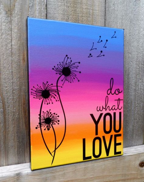 DIY Canvas Painting Ideas - Quote Canvas Art - Cool and Easy Wall Art Ideas You Can Make On A Budget #painting #diyart #diygifts Mini Tela, Canvas Art Quotes, Simple Wall Art, Simple Canvas Paintings, Cute Canvas Paintings, Easy Canvas Art, Desen Anime, Easy Canvas Painting, Hur Man Målar