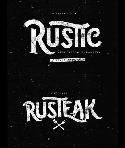 The Rustic  2 Style Font — TrueType TTF #branding #Graphicdesign Rustic Logo Design Vintage Style, Rustic Design Graphic, Rustic Branding Design, Rustic Typography, Rustic Branding, Rustic Fonts, Rustic Logo Design, Font Handwriting, Rustic Logo