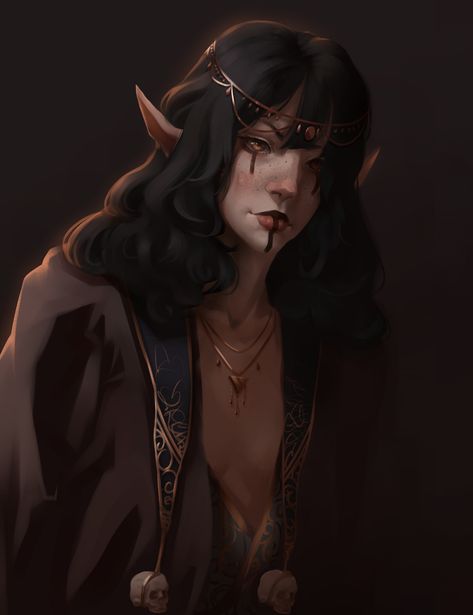 ArtStation - elf thing Dnd Elves, Elf Characters, Pathfinder Character, Elves Fantasy, Elf Art, High Elf, By Any Means Necessary, Vampire Art, Fantasy Portraits